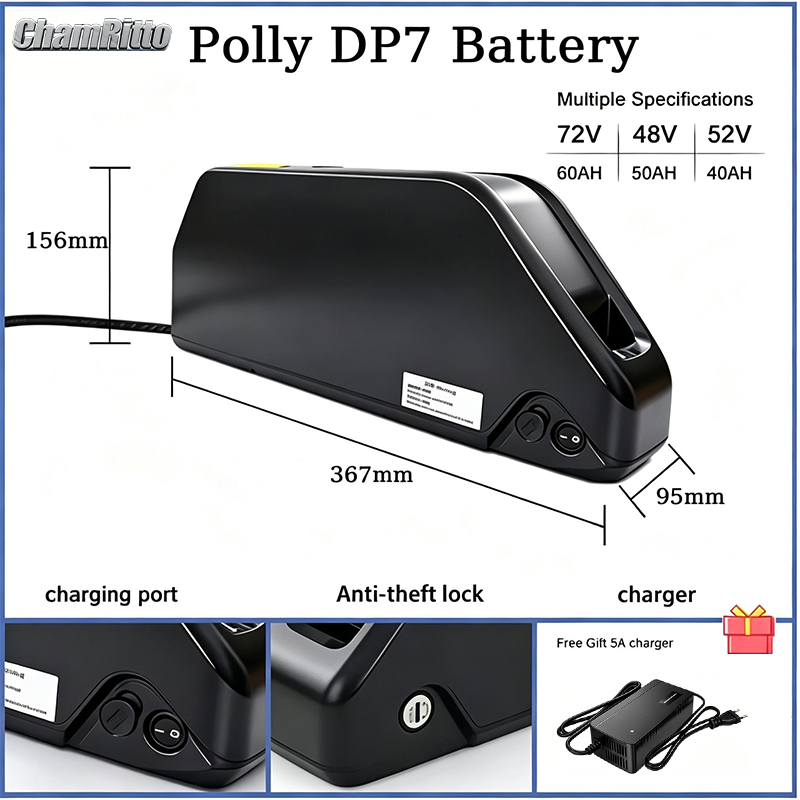 Electric bicycle bike battery  - огляд і ціна 72V 50Ah 21700 Lithium Battery