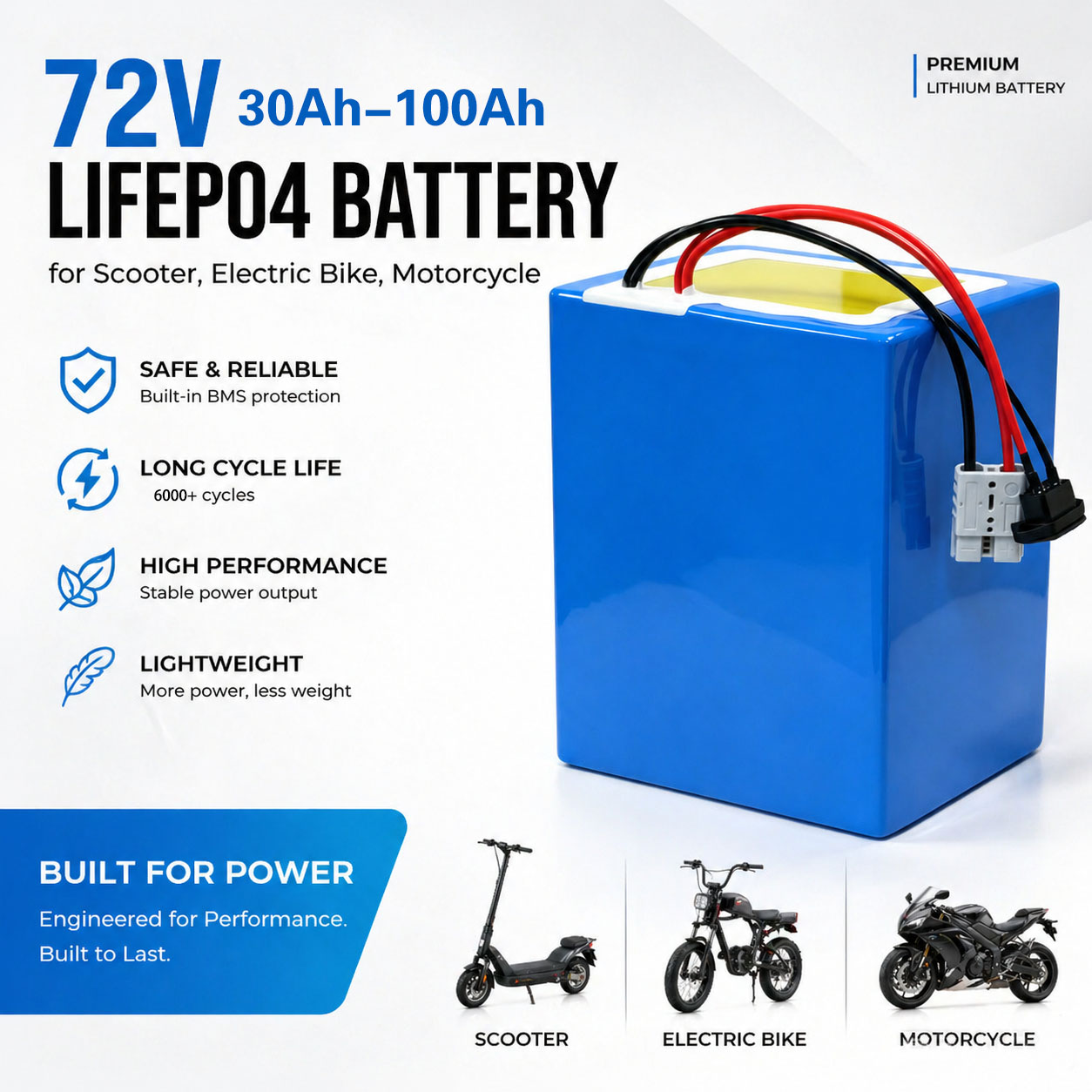 Lithium LiFePO4 72V 50Ah 60Ah  - огляд і ціна 72V 40Ah Lifepo4 Battery Pack
