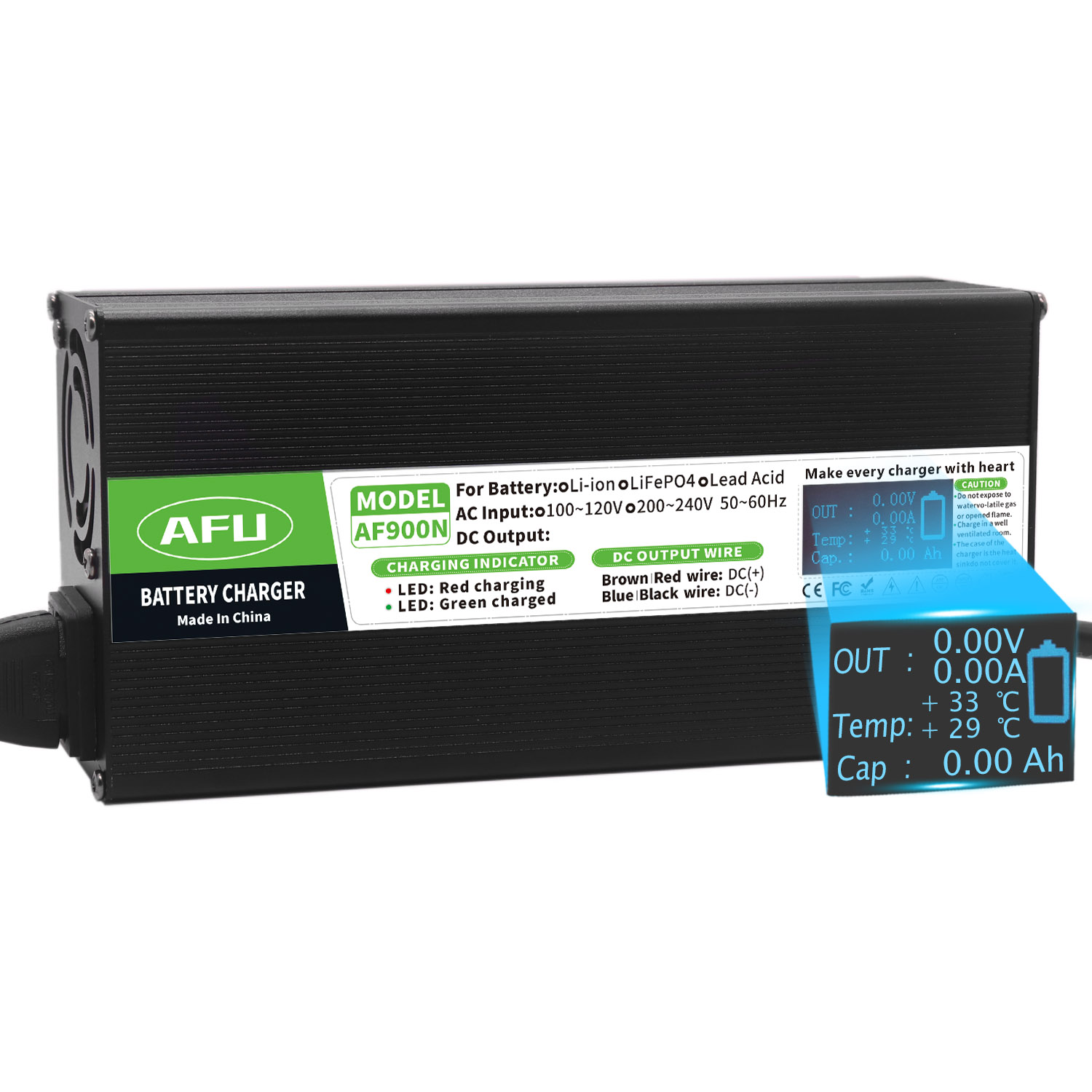 58.4V 15A LiFePO4 Battery Char - огляд і ціна 84V 20A Smart Charger