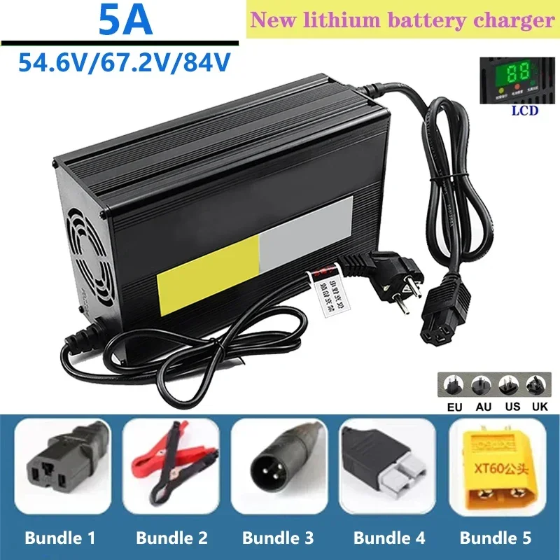 5A 54.6V/67.2V/84V Lithium Bat - огляд і ціна 84V 20A Smart Charger