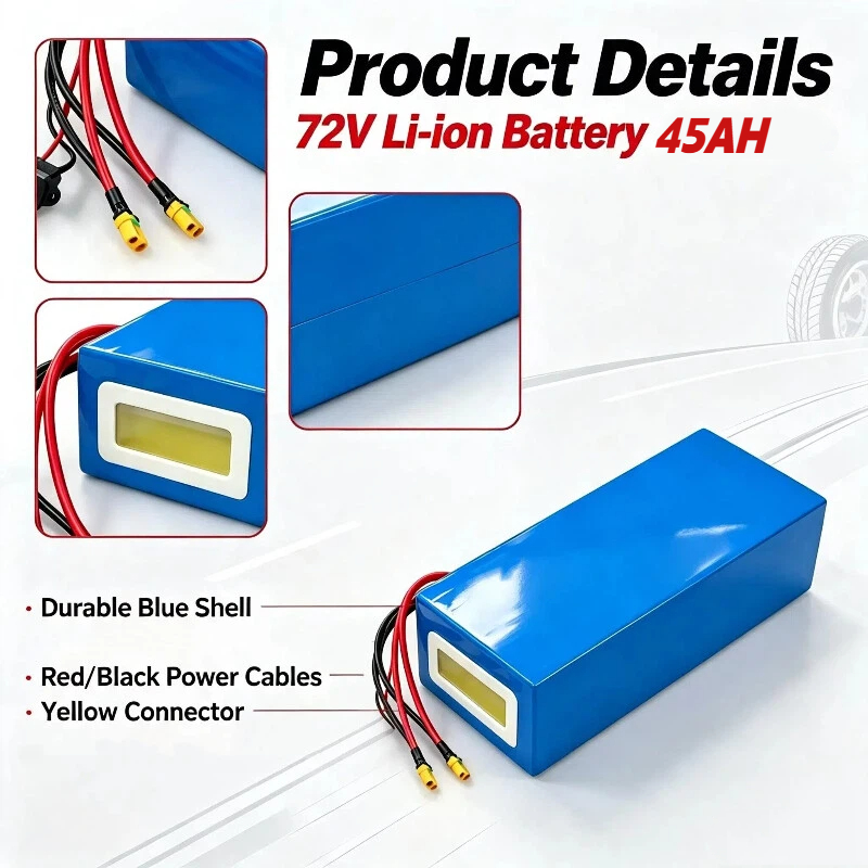 72V 45Ah Lithium Ion Triangle  - огляд і ціна 72V 40Ah Lifepo4 Battery Pack